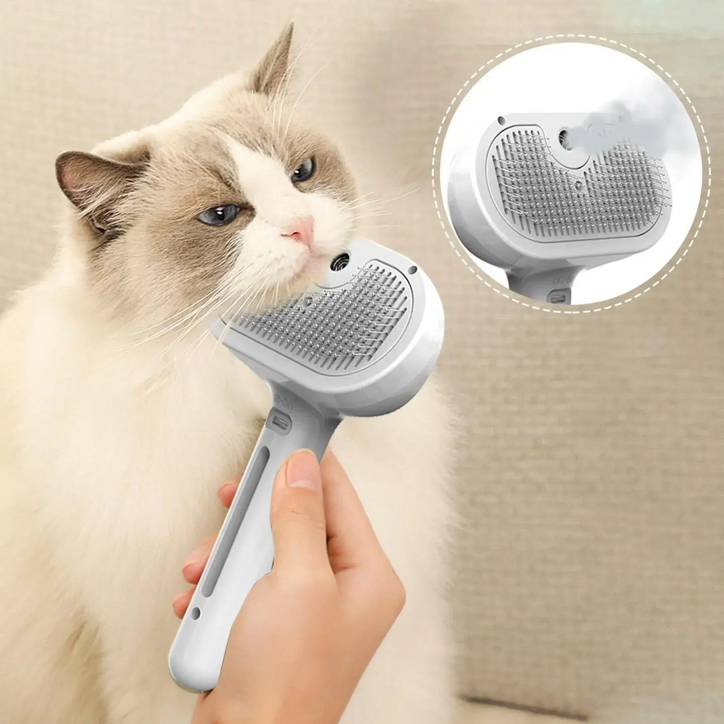 Steam Mist Pet Grooming Brush