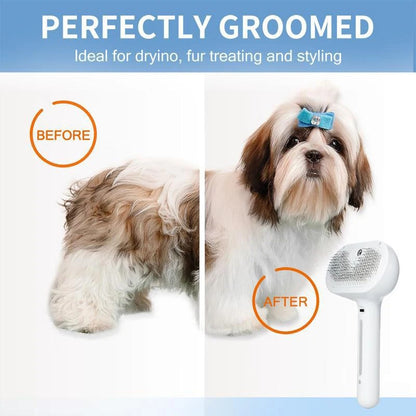 Steam Mist Pet Grooming Brush
