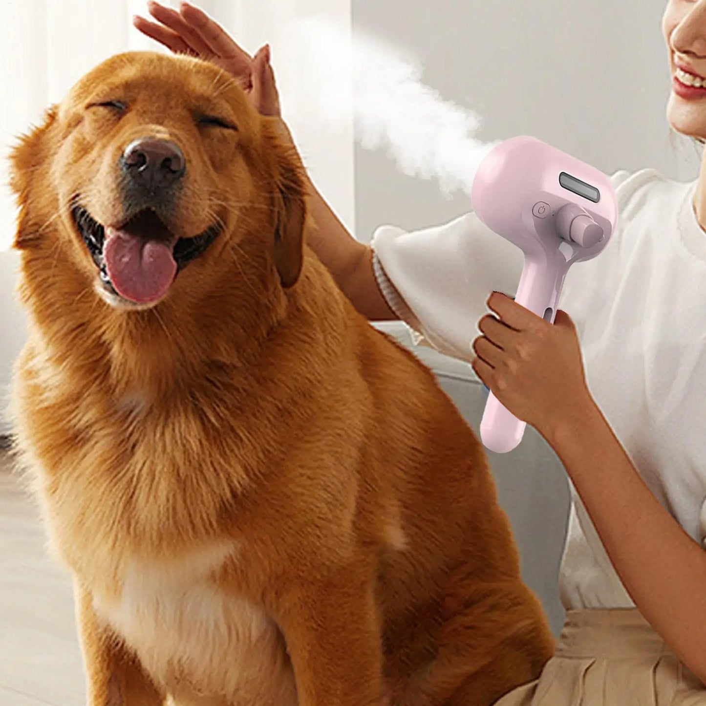 Steam Mist Pet Grooming Brush